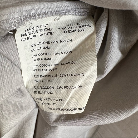 Prada Gray Pleated Above Knee Skirt A-line 38 Authentic Italy Y2K Designer XS - Picture 5 of 10